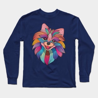 fluffy dog head Long Sleeve T-Shirt